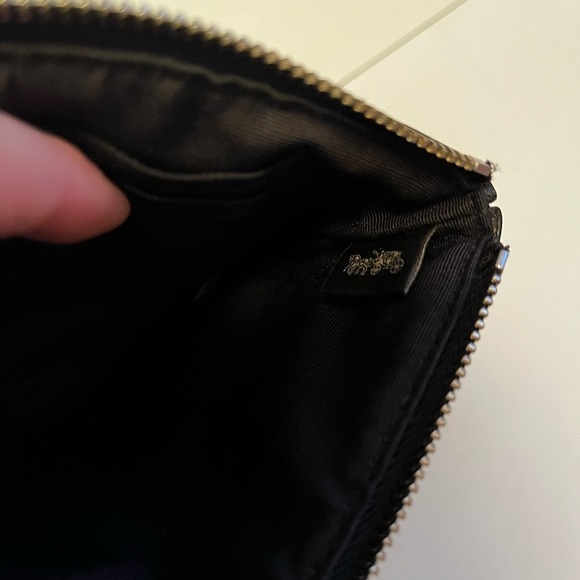 Vintage Coach Wristlet Black and Gray Logo - Picture 3 of 6